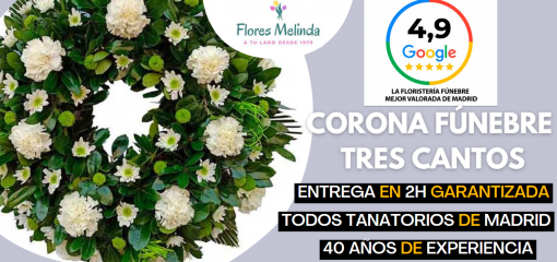 Corona flores funeral tanatorio tres cantos Madrid