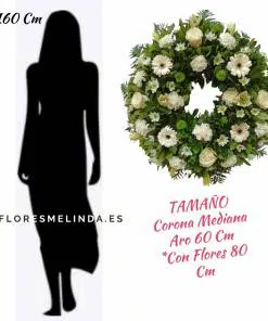 Corona de flores para difuntos DESCANSO