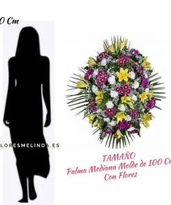 PALMA de flores para difuntos CONDOLENCIAS
