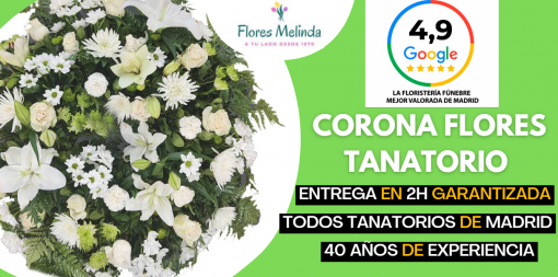 enviar corona flores tanatorio m30 urgente Madrid