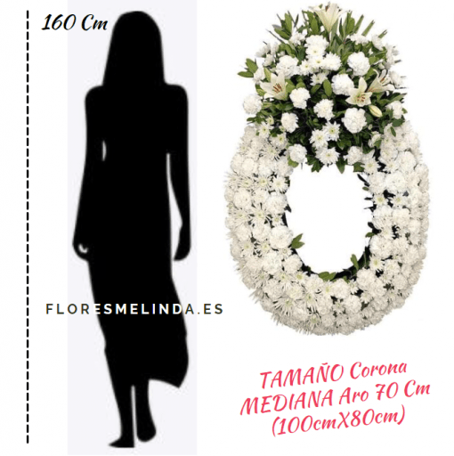 Corona de Flores para Funerales blanca precio barato