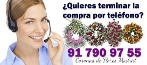 Teléfono Floristería comprar coronas de flores para funerales, tanatorios y entierros en Madrid M30