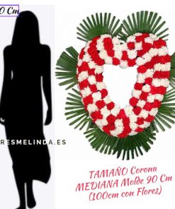 CORAZÓN de claveles para difuntos