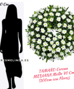 Corona de flores para difuntos de MARGARITAS
