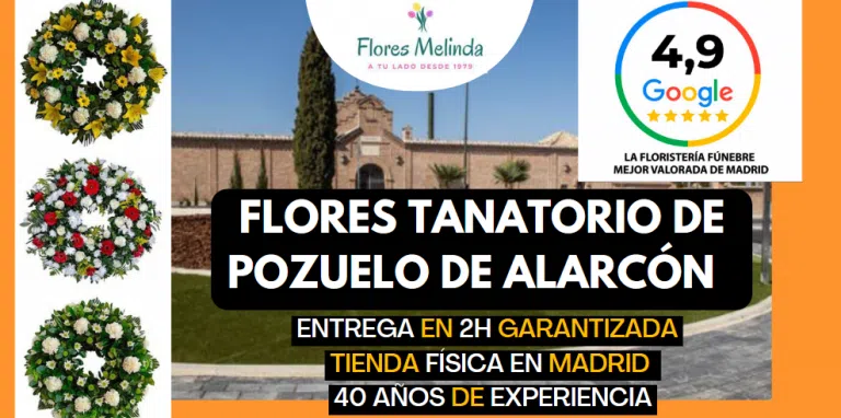 Flores tanatorio POZUELO DE ALARCÓN en Madrid, coronas y centros de flores para difuntos precio