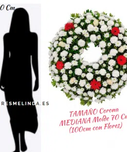 Corona de flores para difuntos ELEGANTE