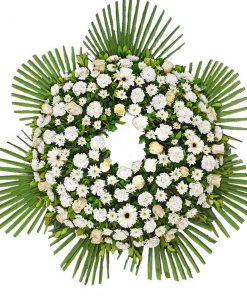 corona de flores para funeral PÉSAME