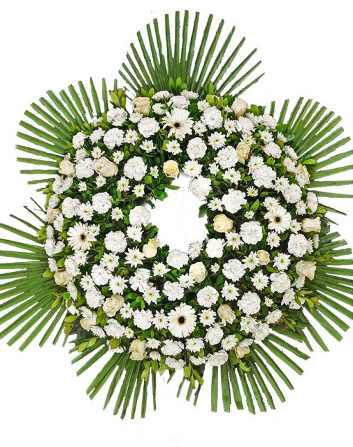 corona de flores para funeral PÉSAME