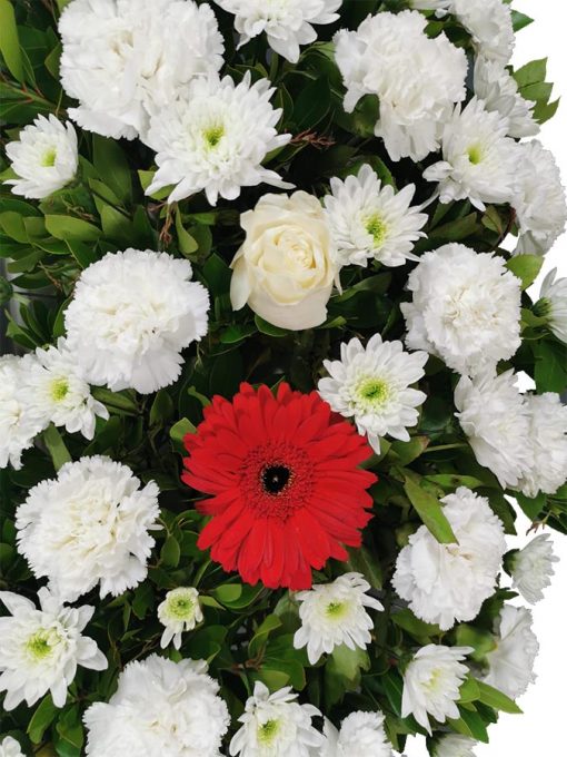 corona de flores para entierros, tanatorios, cementerios y domicilio ELEGANTE