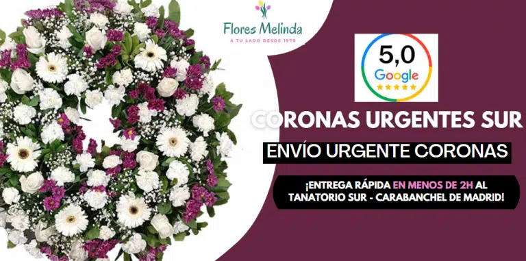 Corona flores tanatorio Sur Madrid precios
